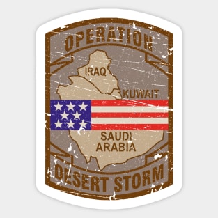 Desert Storm Vintage Badge Sticker